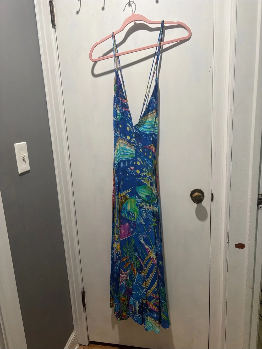 FARM RIO sea life spaghetti strap midi dress - Picture 3 of 10
